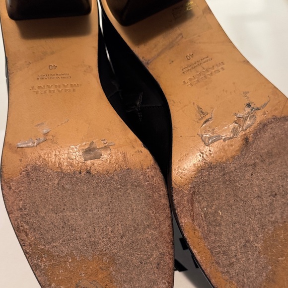 Isabel Marant Calf Leather Daily B Black Ankle Booties 40 (26cm long) - Picture 10 of 14